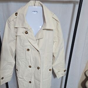 Chrisuno Women's Plus Size Double Breasted Trench Coats